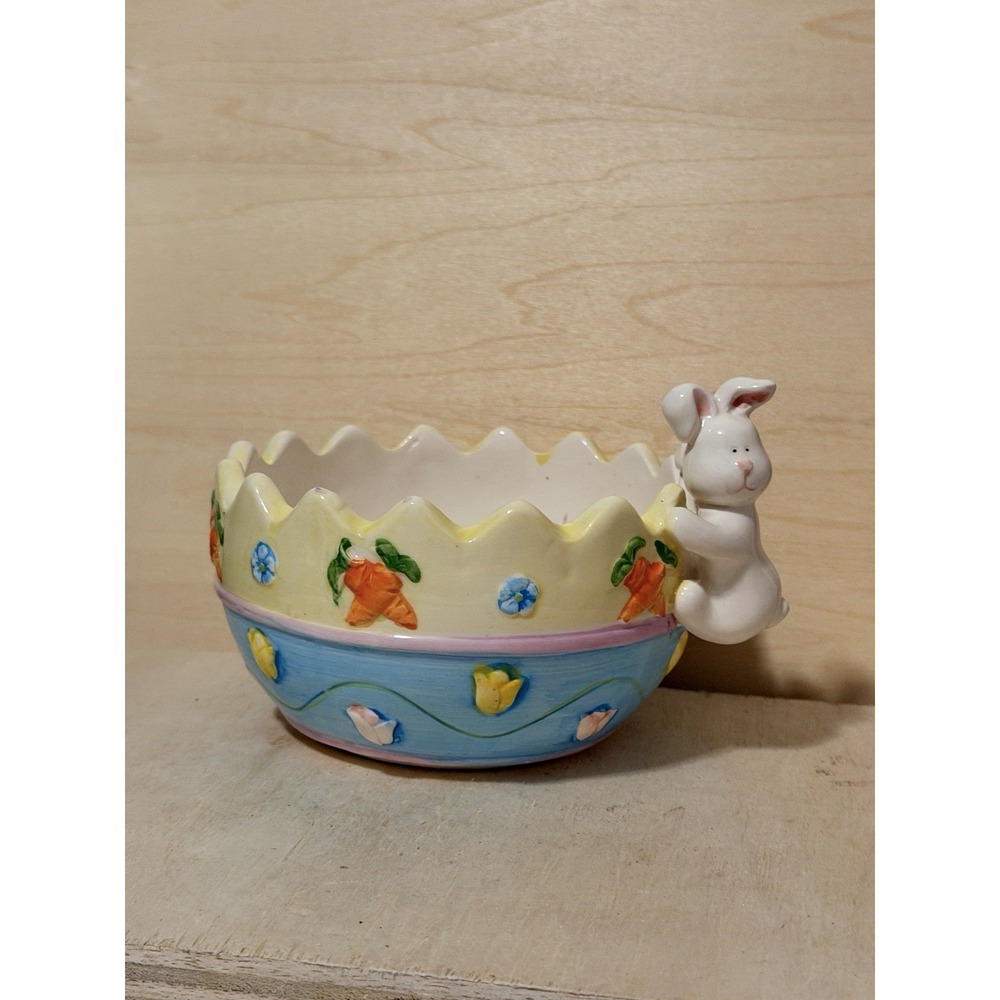 Blossoms & Blooms Easter egg ceramic serving bowl